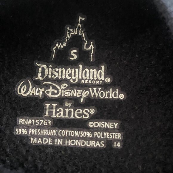 Disney Parks Walt Disney World Sweatshirt Small Black‎ Crewneck Neon Embroidered - Picture 2 of 7